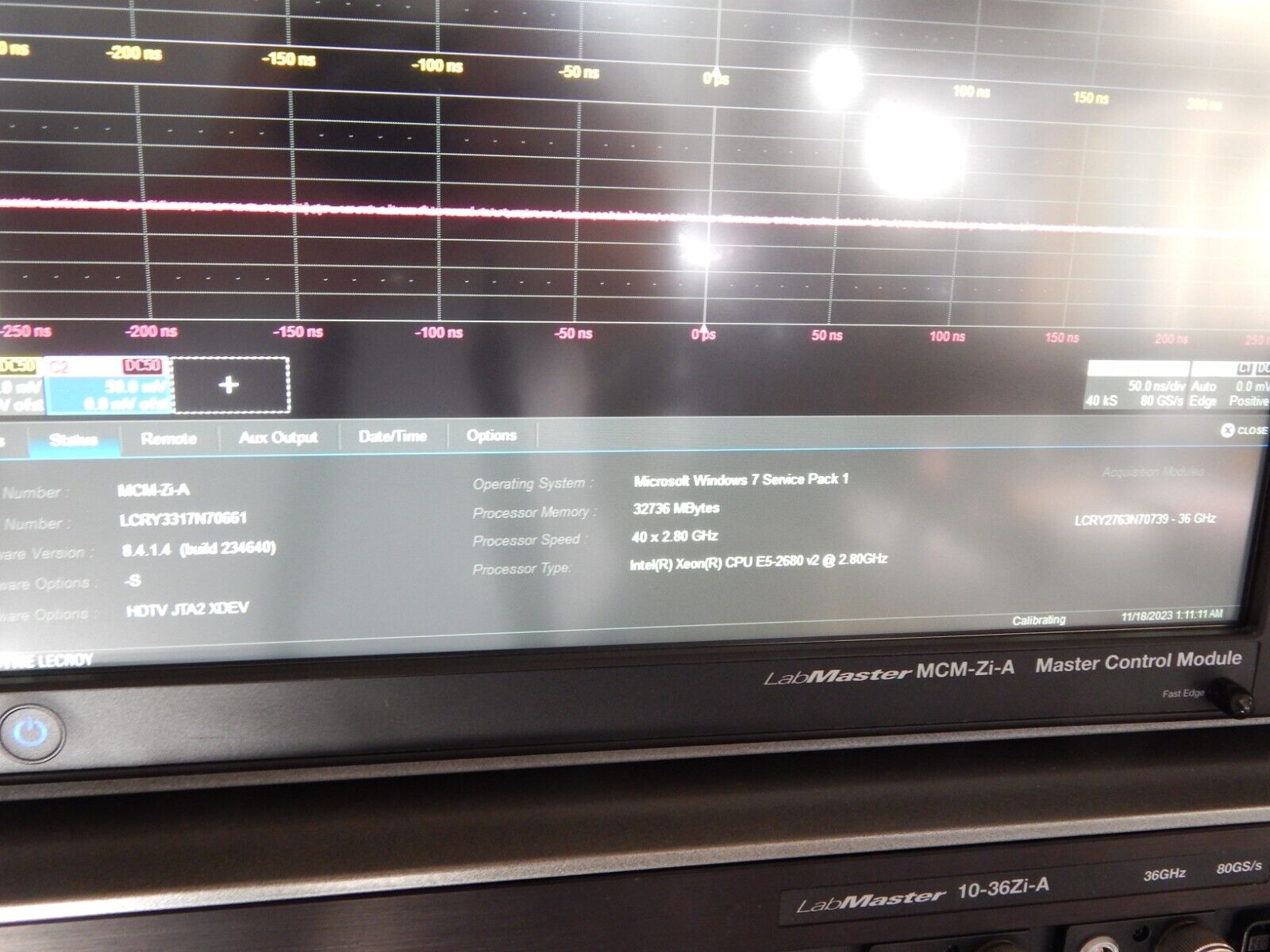 LeCroy LabMaster 10-36Zi-A & SDM-Zi-A, 36GHz 80GS/s oscilloscope w/cal & data LeCroy LabMaster 10-36Zi-A & SDM-Zi-A, 36GHz 80GS/s oscilloscope w/cal & data